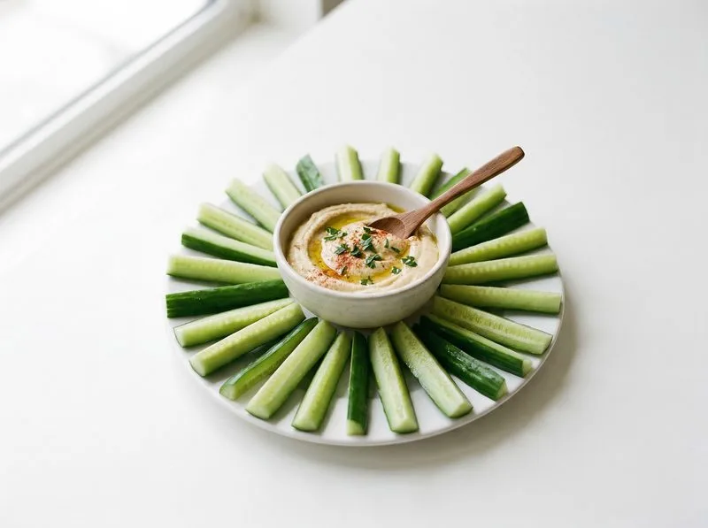 Cucumber Sticks with Hummus