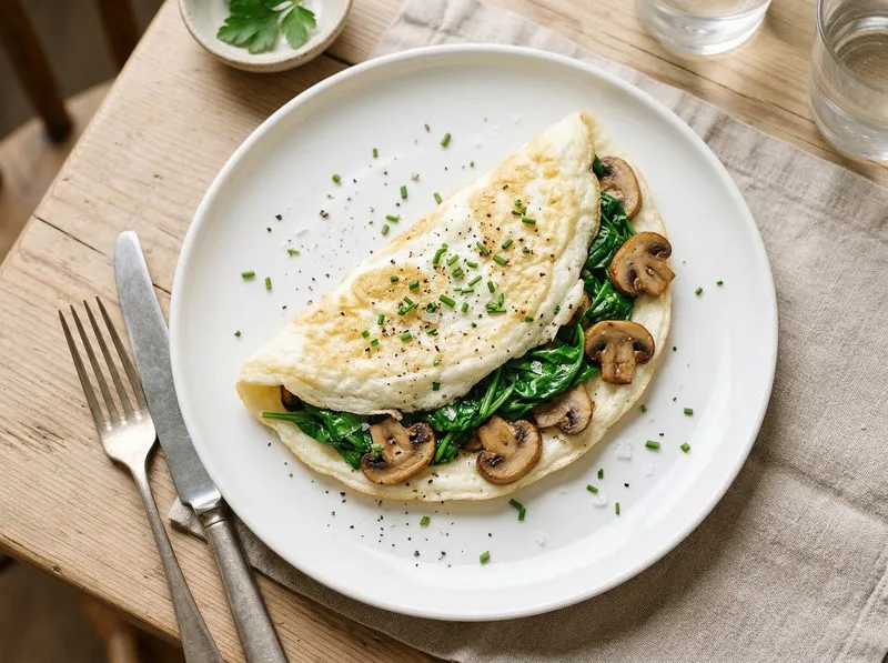 Egg White Spinach Omelette