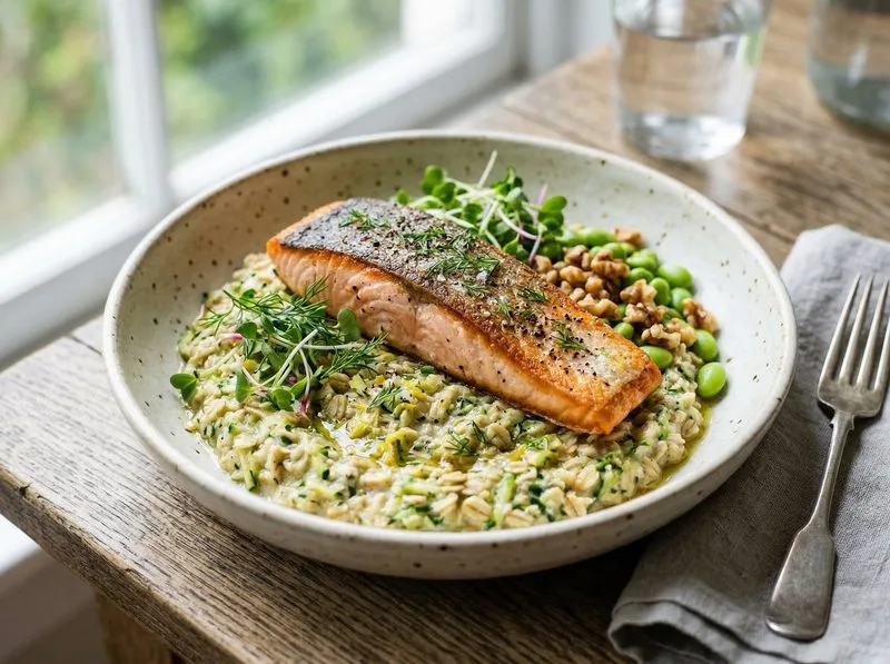 Wok stir-fried Tuna Green beans Whole wheat couscous