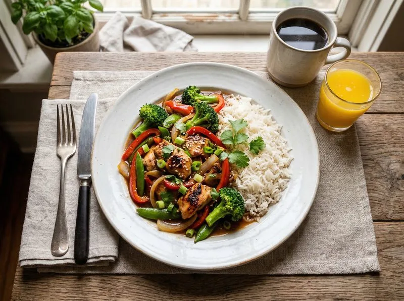 Steamed Tuna Green beans Whole wheat couscous